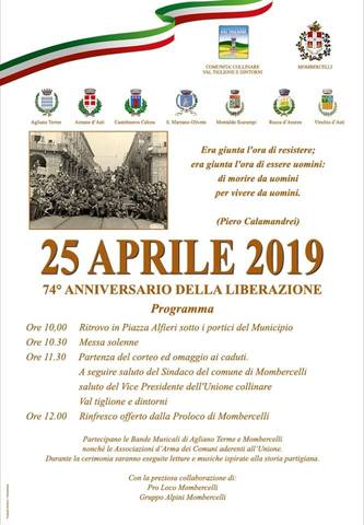 25 aprile - 74° Anniversario della Liberazione